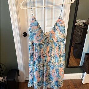 Abercrombie & Fitch Multicolor Pleated Dress